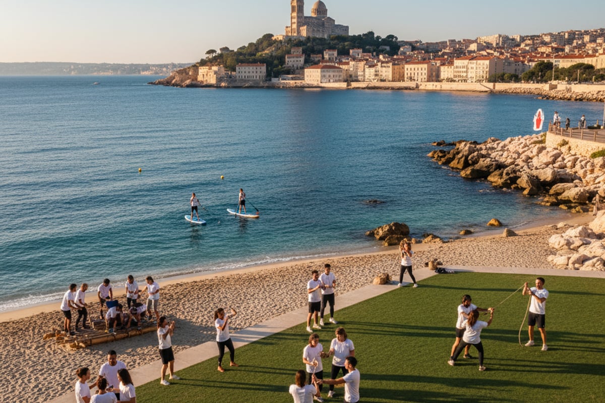 Image de couverture – Les meilleures activités de teambuilding à Marseille pour renforcer la cohésion de groupe activités de teambuilding