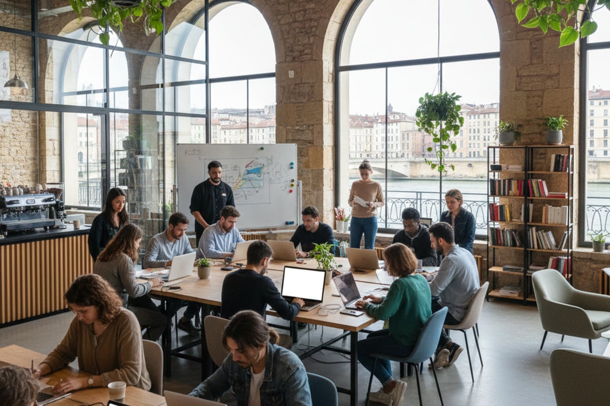 carte des coworkings lyonnais