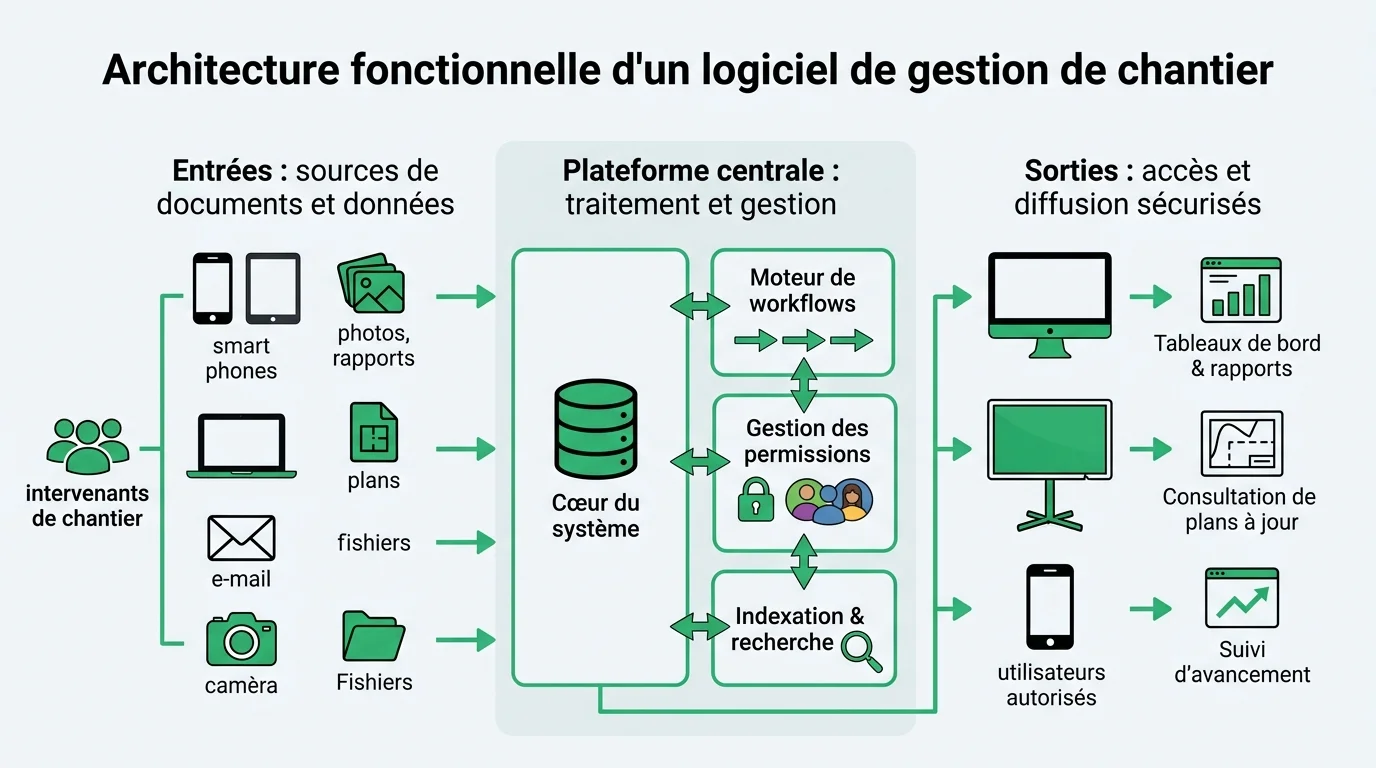 Architecture fonctionnelle d'un logiciel de gestion de chantier