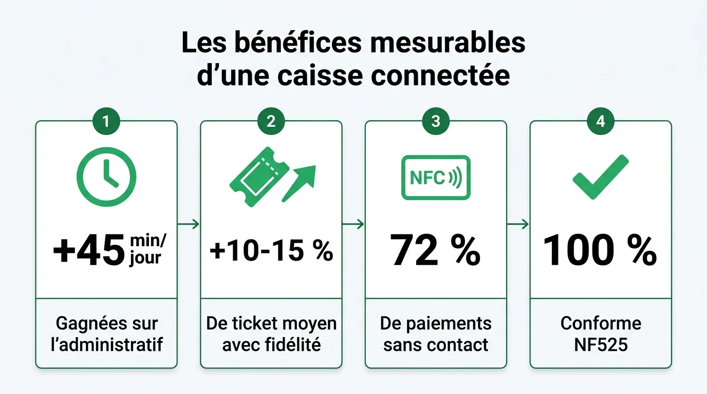 Les bénéfices mesurables d'une caisse connectée