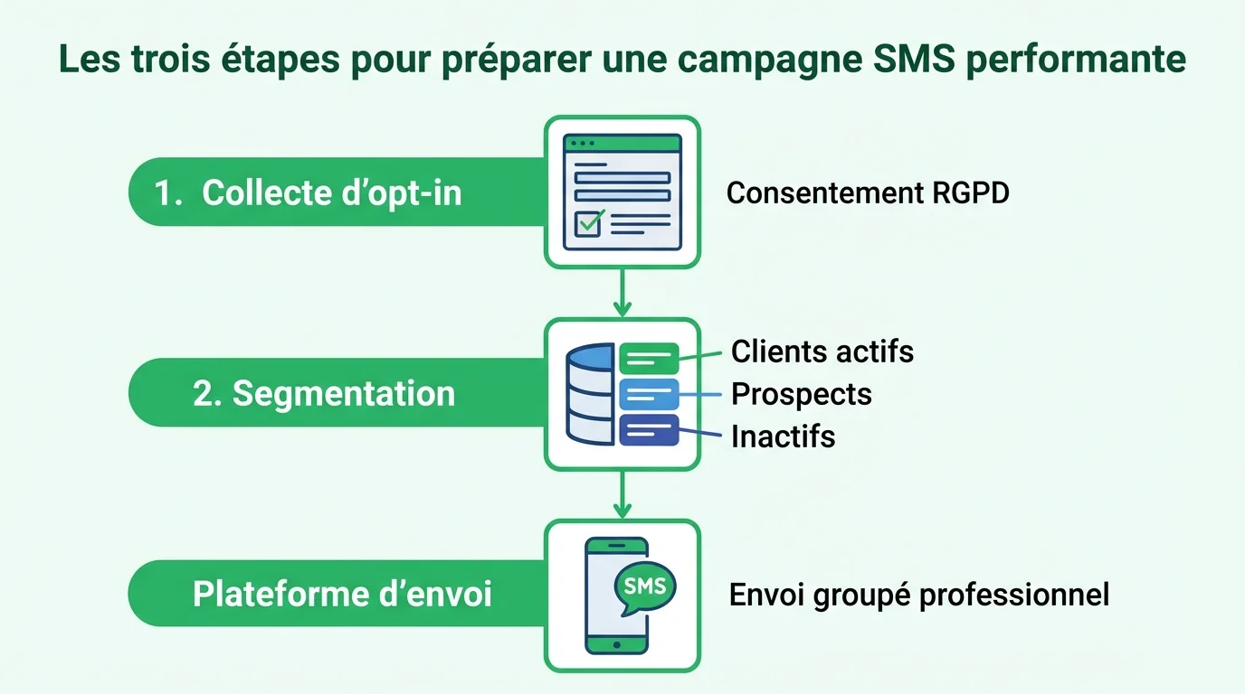 Les trois étapes pour préparer une campagne SMS performante