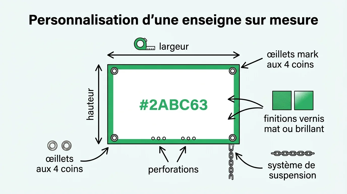 Personnalisation d'une enseigne sur mesure