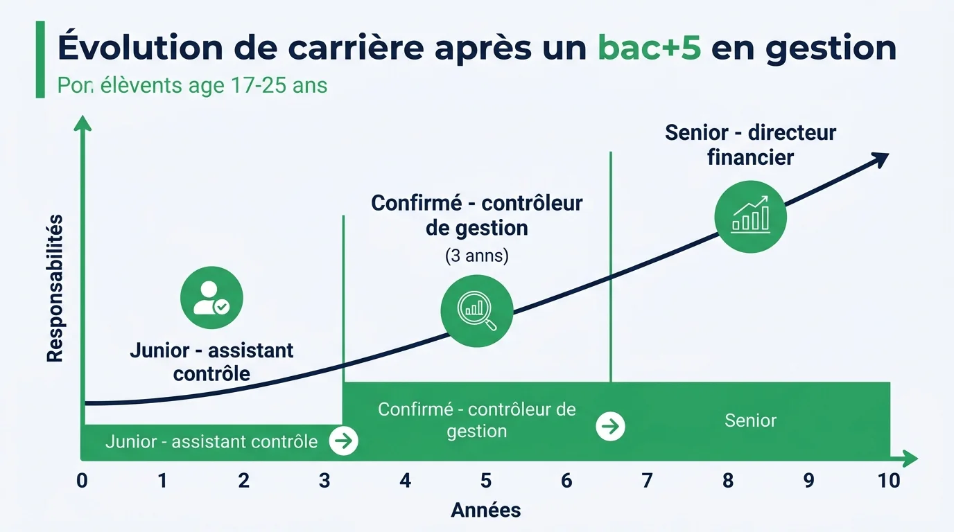 Évolution de carrière après un bac+5 en gestion