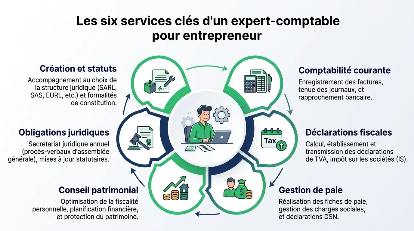 Les six services clés d'un expert-comptable pour entrepreneur