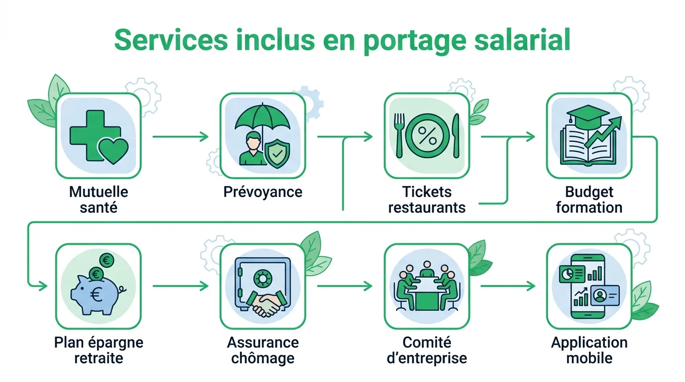Panier de services salariaux inclus dans une offre de portage