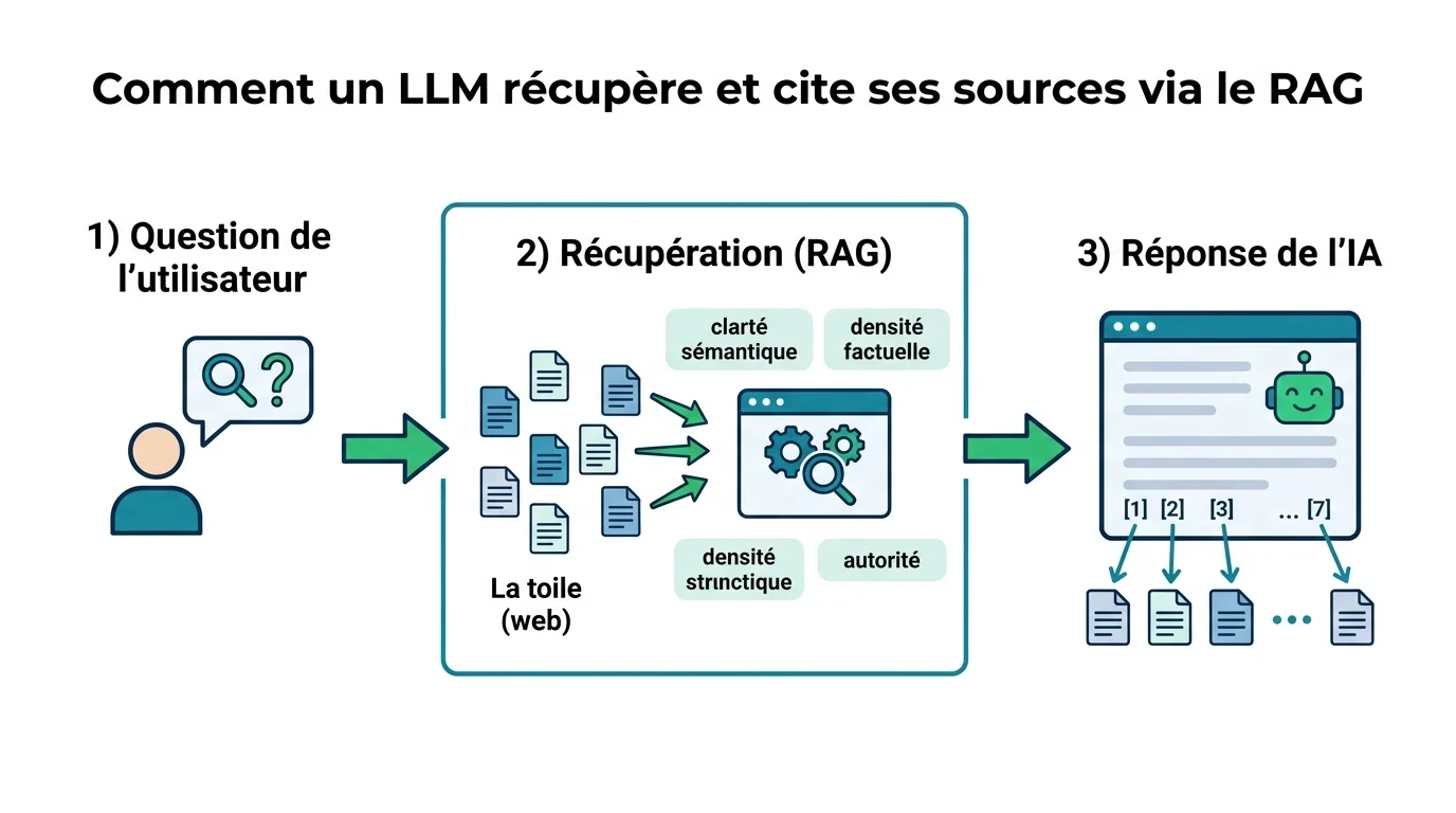 Comment un LLM récupère et cite ses sources via le RAG