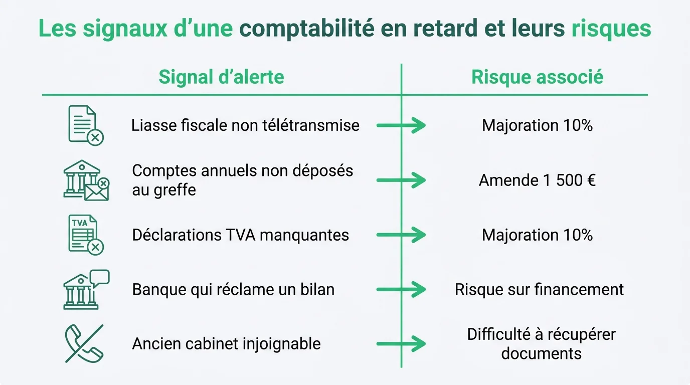 Les signaux d'une comptabilité en retard et leurs risques