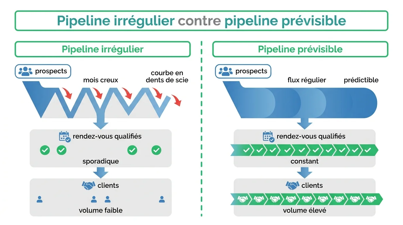Pipeline irrégulier contre pipeline prévisible