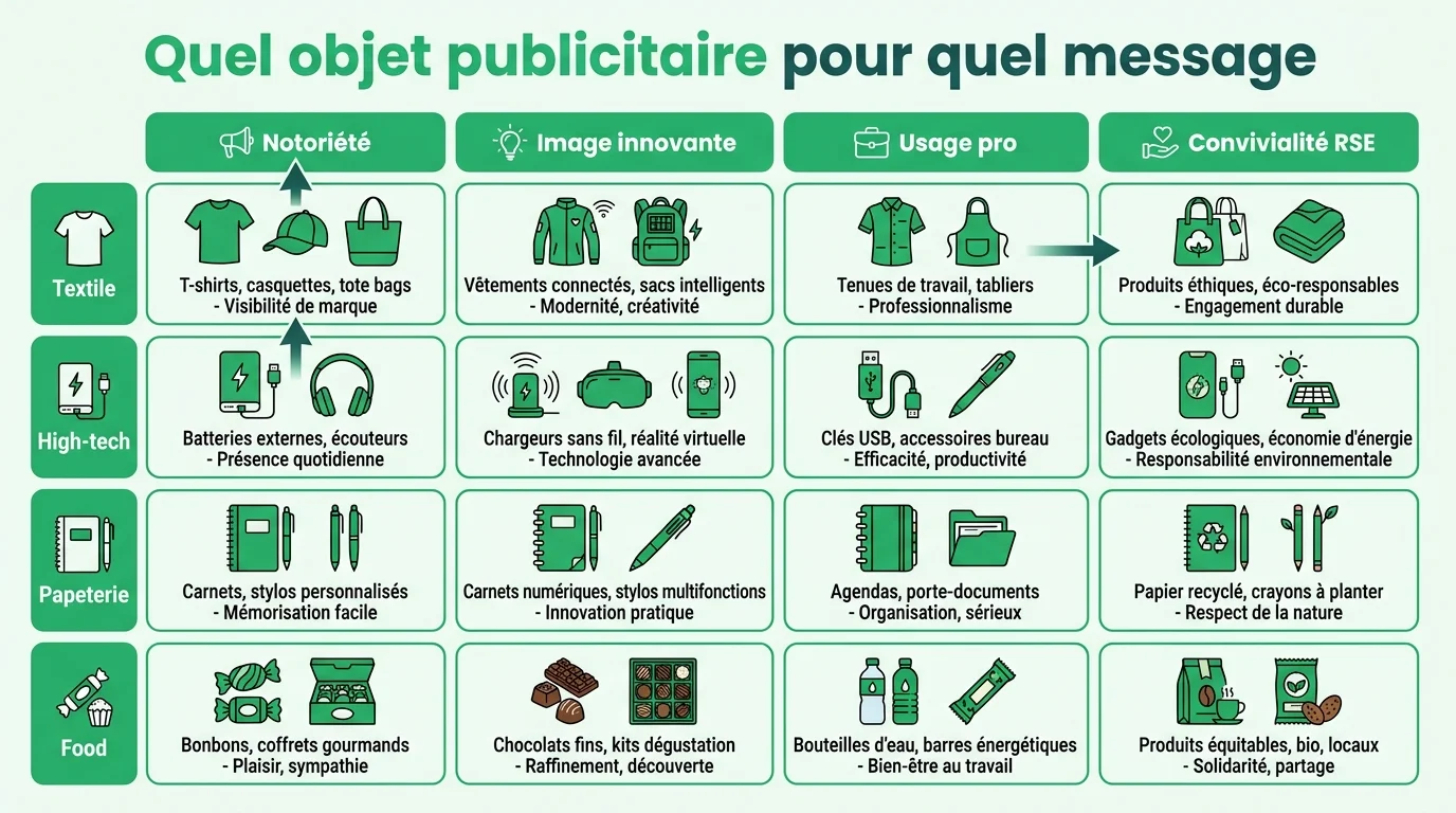 Quel objet publicitaire pour quel message