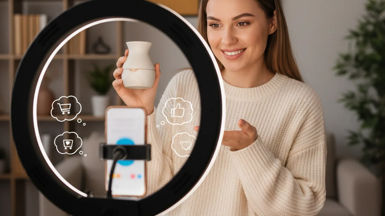 Session de live shopping sur TikTok Shop