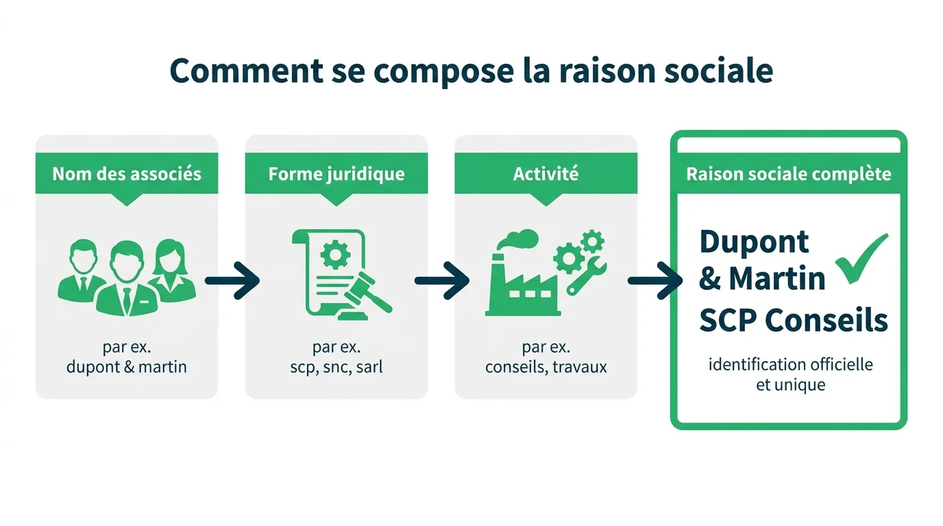 Composition de la raison sociale