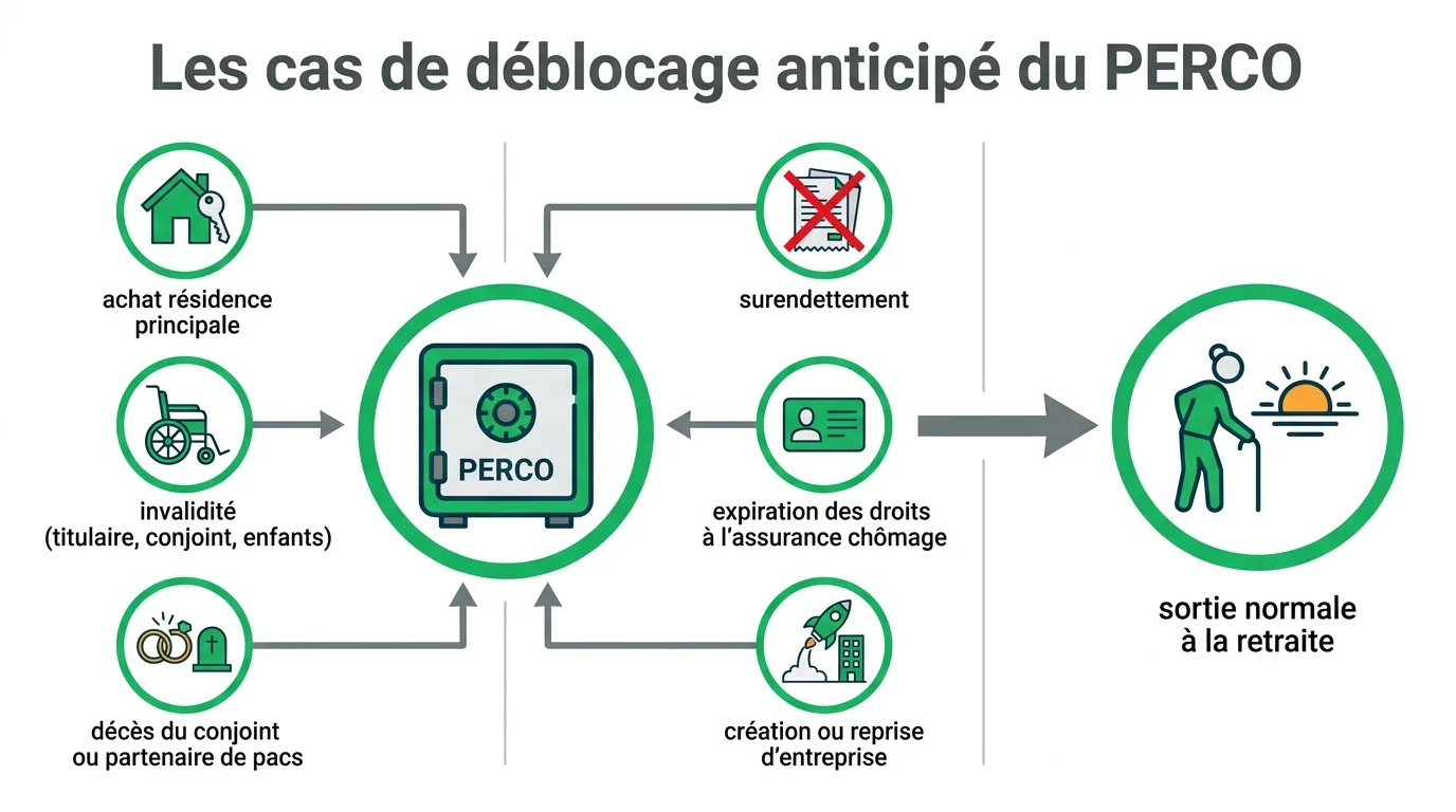 Les cas de déblocage anticipé du PERCO
