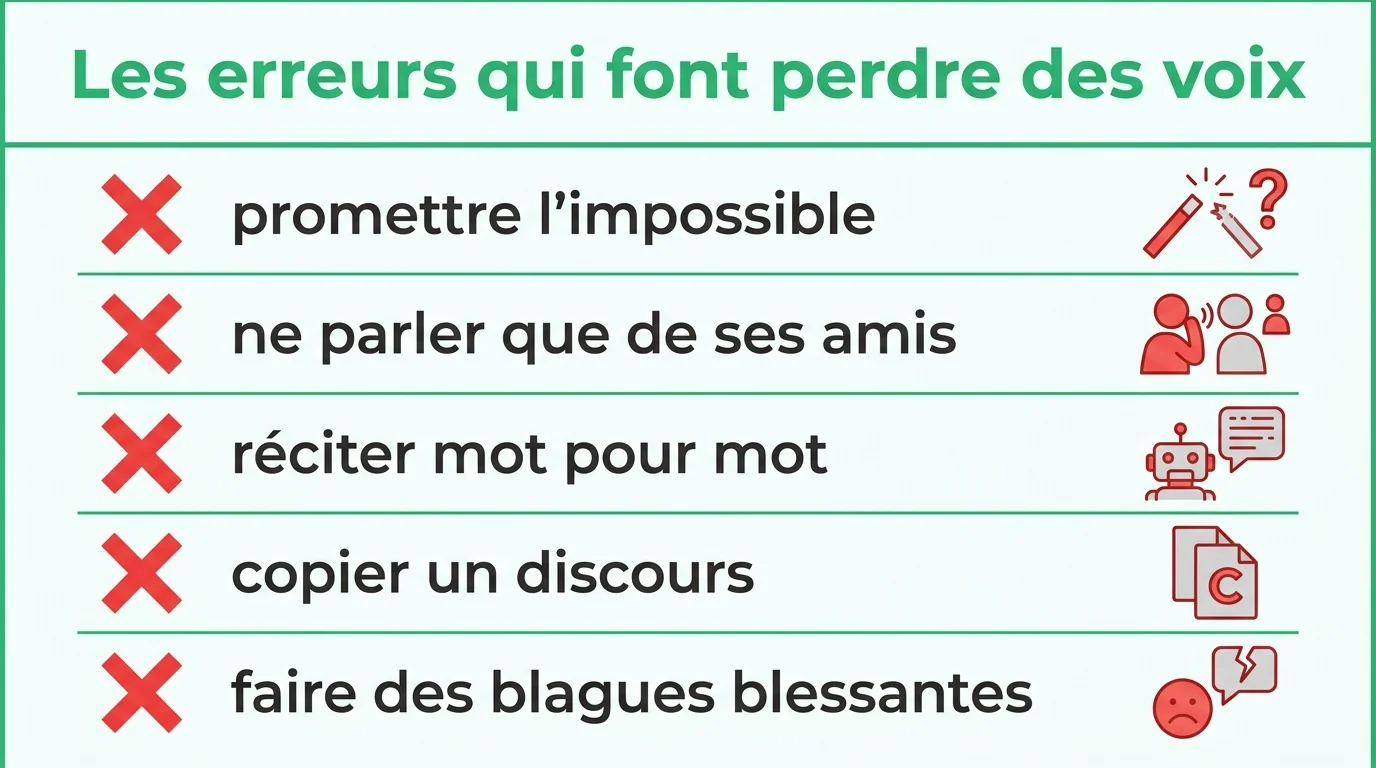Les erreurs qui font perdre des voix
