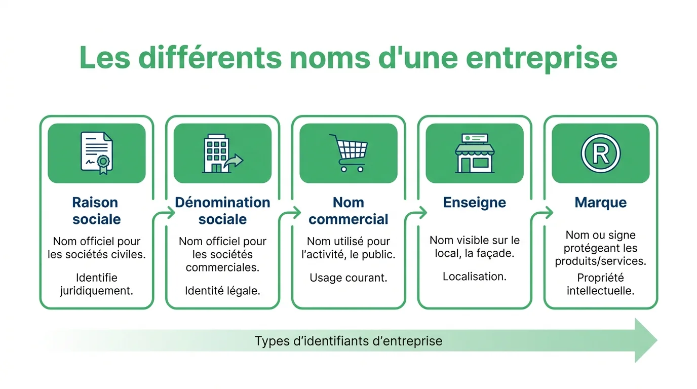 Les noms de l'entreprise