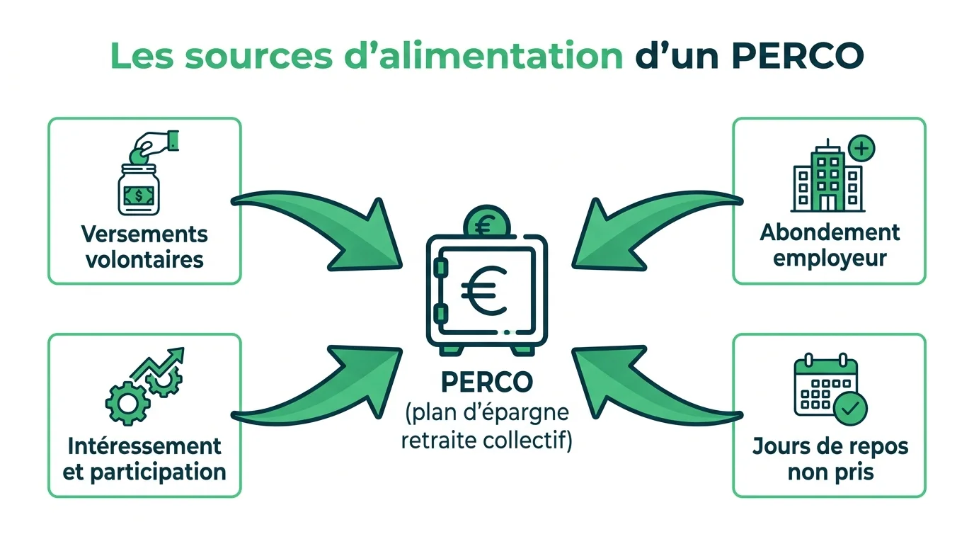 Les sources d'alimentation d'un PERCO