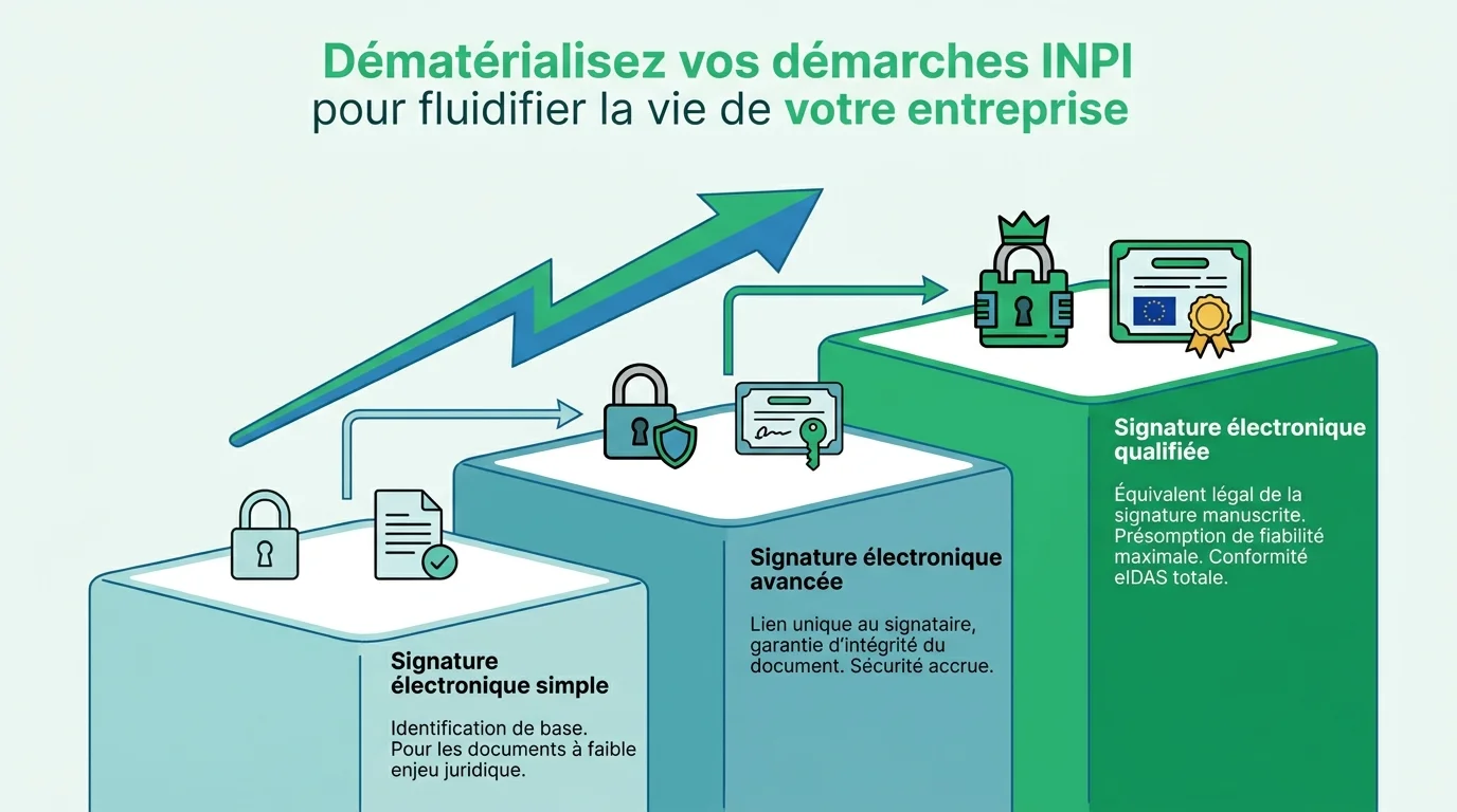 Les trois niveaux de signature electronique eIDAS