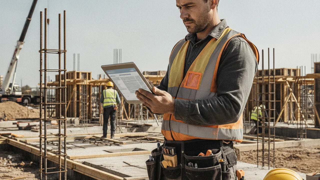 Un artisan pilote ses chantiers et sa facturation depuis une tablette